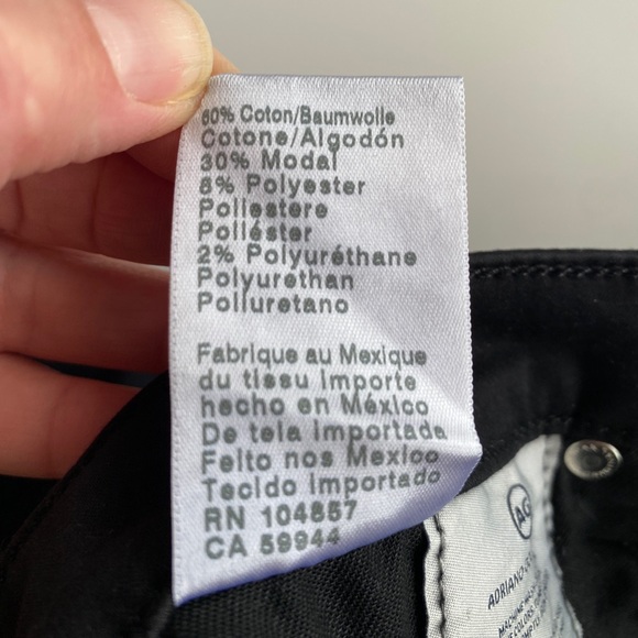 AGOLDE Pima Cigarette Leg Skinny Jean Pants Super Black Size 28R NEW - Picture 10 of 11